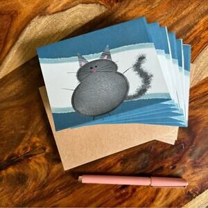 Greeting Cards Blank Notes for Cat Lovers Gift 6 w/Envelopes Custom …